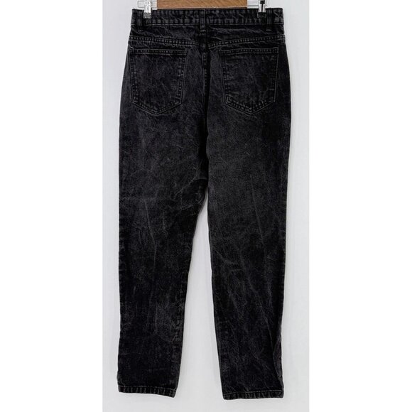 Boohoo Women’s Tapered Black 100% Cotton High Rise Jeans Sz 8 Mom Jeans 90’s - Picture 2 of 9
